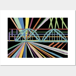 Abstract Rainbow Bridge Haleiwa Posters and Art